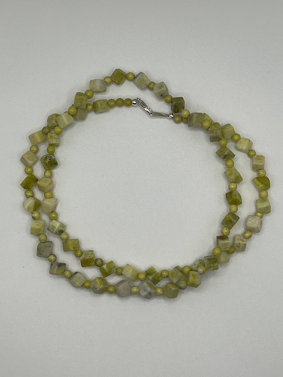 26" peridot jasper necklace