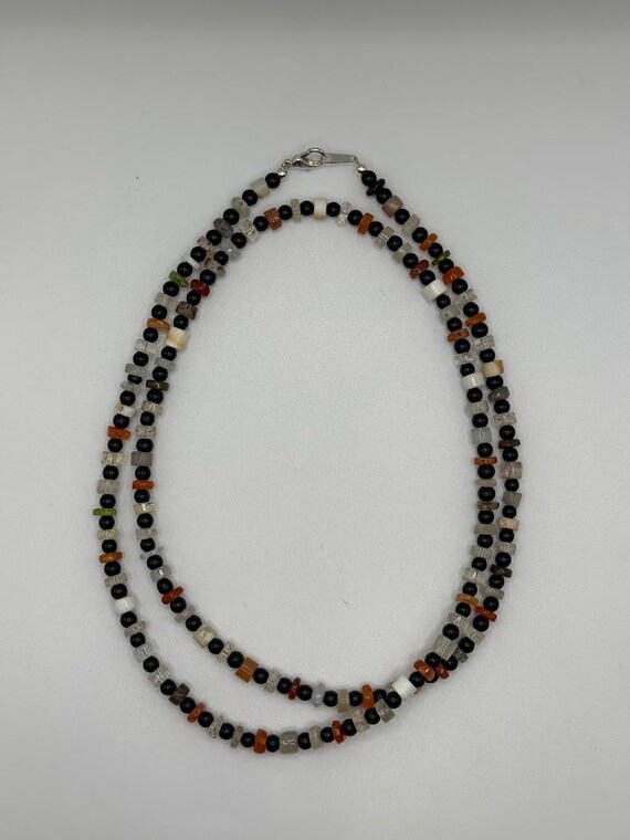 30" assorted glass bead necklace