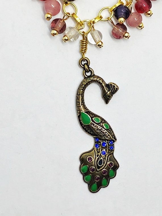 22" peacock necklace