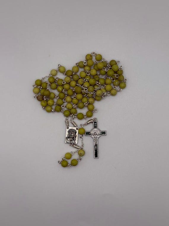 27" serpentine bead crown rosary