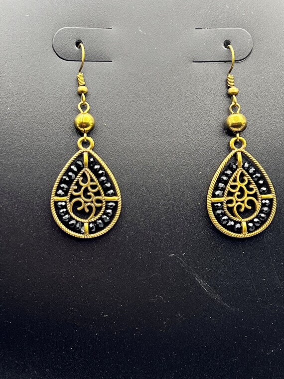 Beaded teardrop earrings