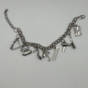Pulsera de dijes para mujer de 7" con cadena vintage