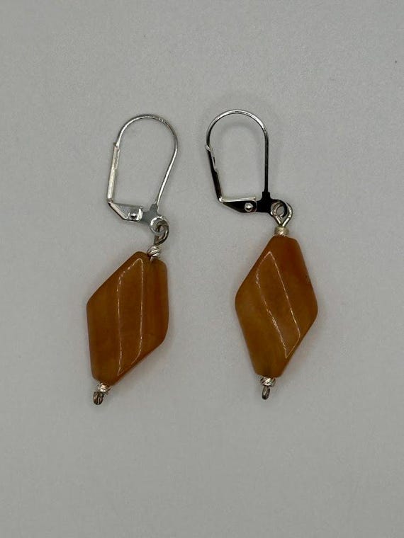 Red agate earrings