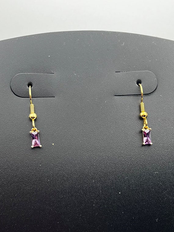 Dainty crystal drop earrings