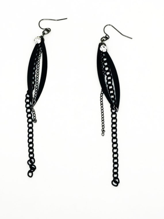 Black dangle earrings