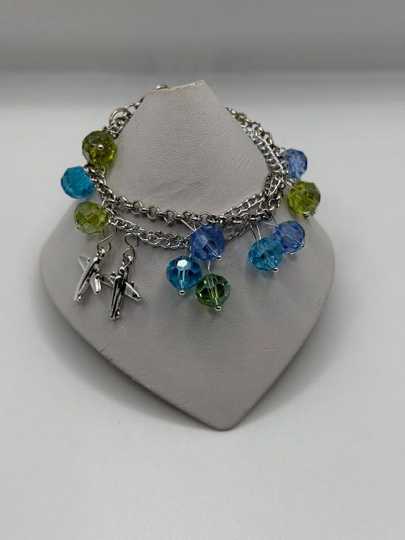 6.5" airplane charm bracelet