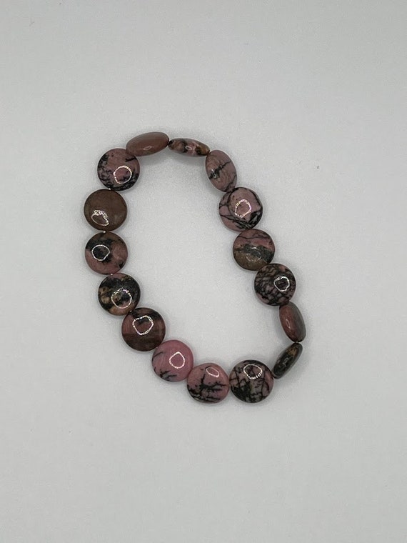 7" rhodochrosite bracelet