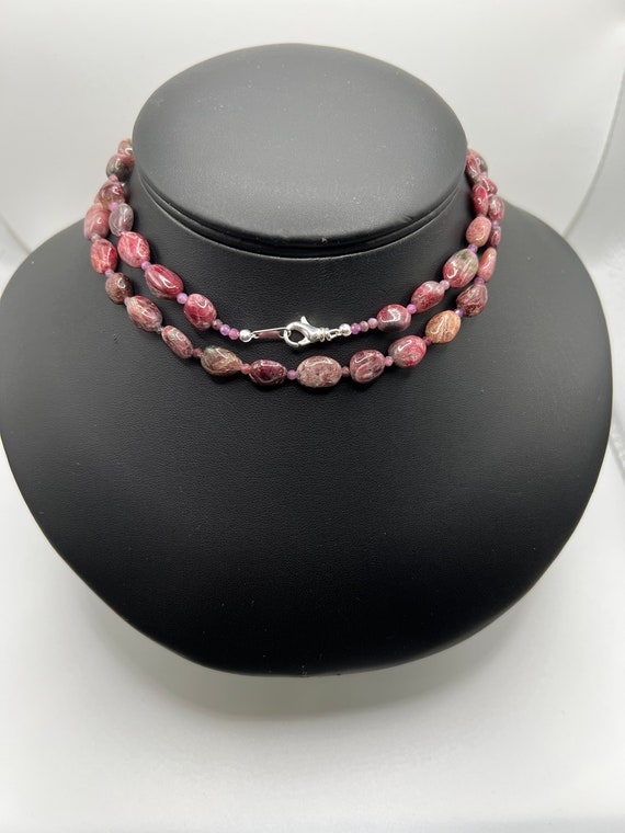 28" Pink Tourmaline necklace