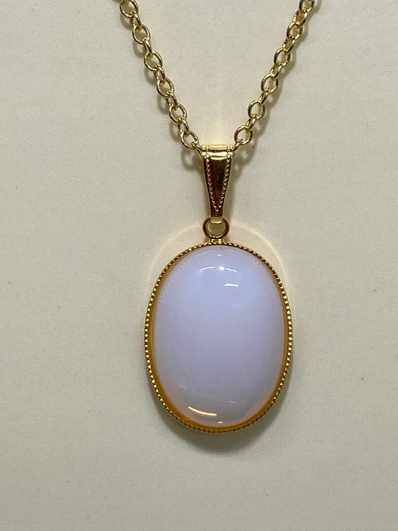 20" sea opal pendant