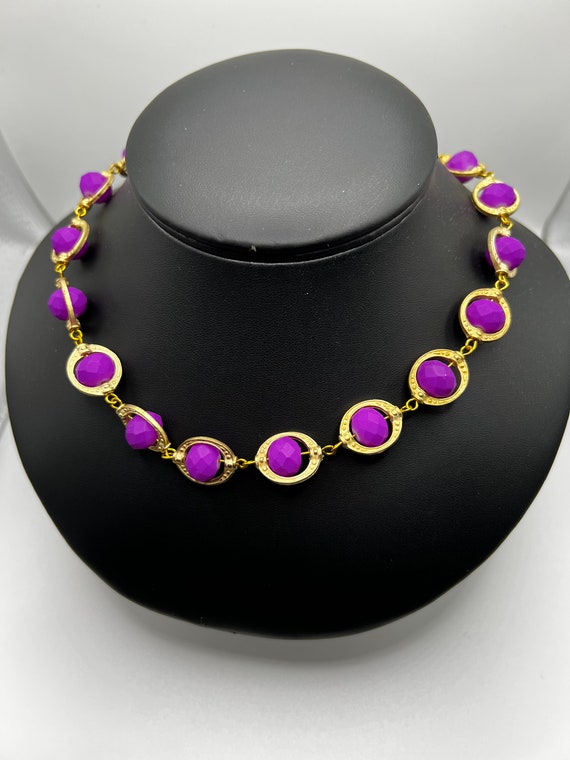 18" purple neon necklace