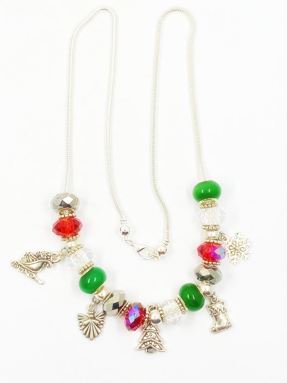 24" Christmas charms Dione necklace