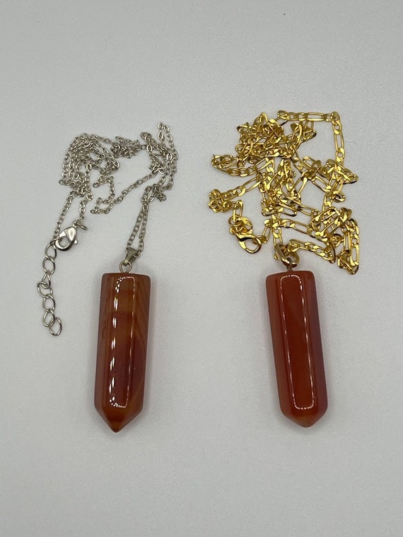 Carnelian point necklace (2 options)