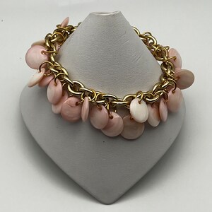 8&quot; pink coin drop bracelet
