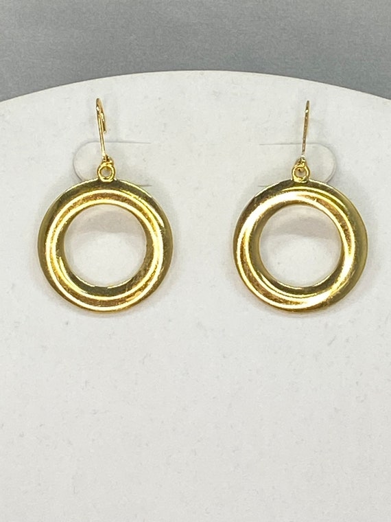 Gold hoop earring