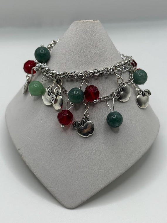 6.5" apple charm bracelet