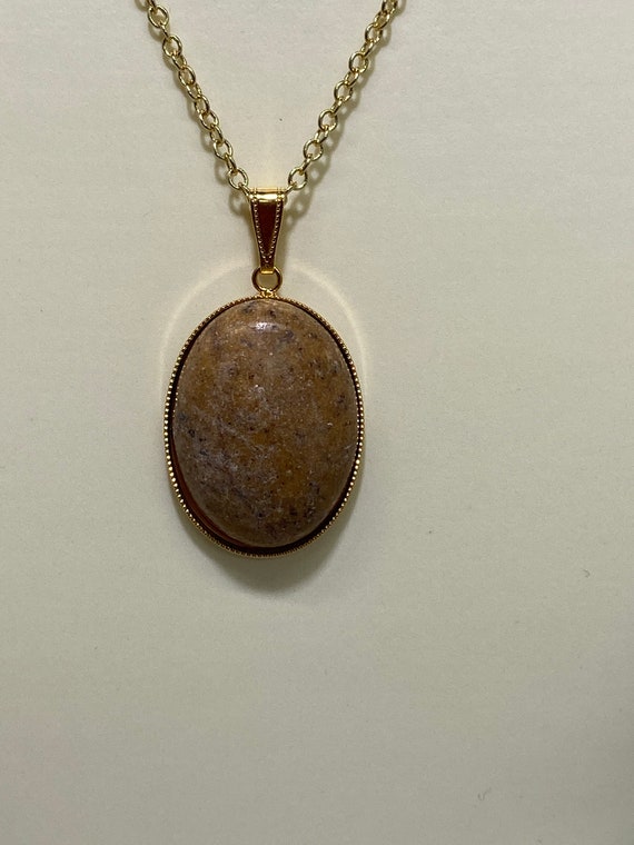 20" autumn jasper pendant