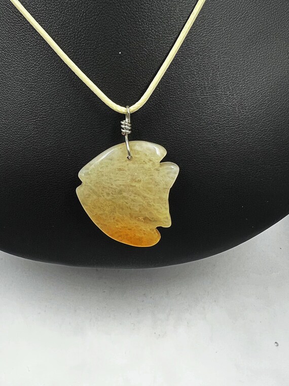 18" citrine pendant on cord