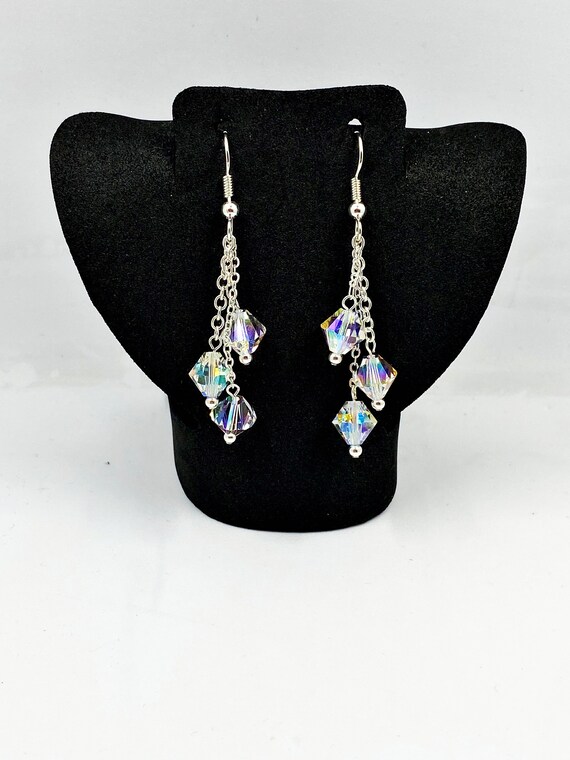 Swarovski crystal dangle earrings