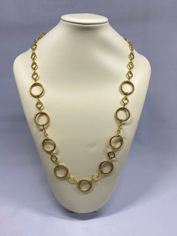 27" gold link necklace