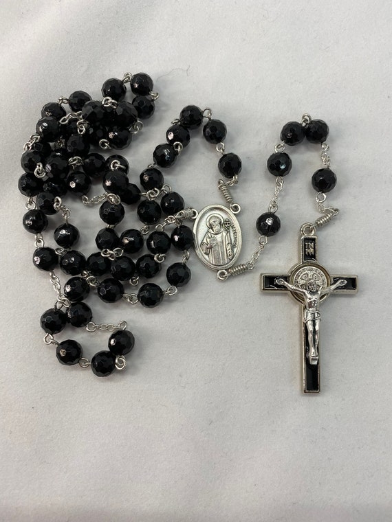 23.5" black St Benedict rosary