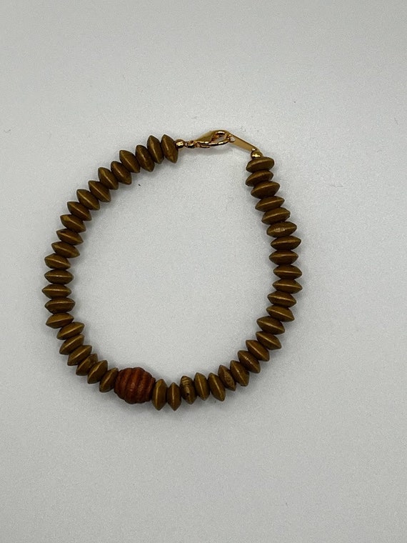 8" wooden bead bracelet