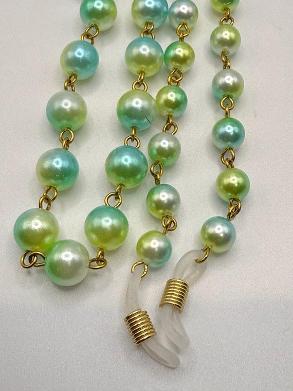 36" graduated acrylic pearl eyeglass chains (5 options)