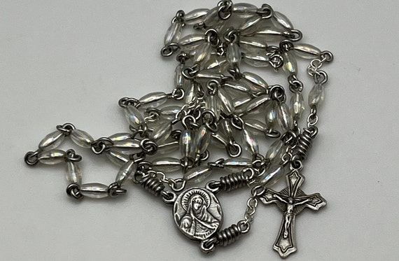 18" shimmer oval rosary