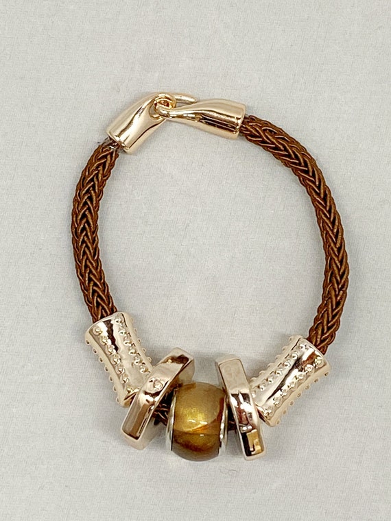 6.5" braided cord and copper bracelet