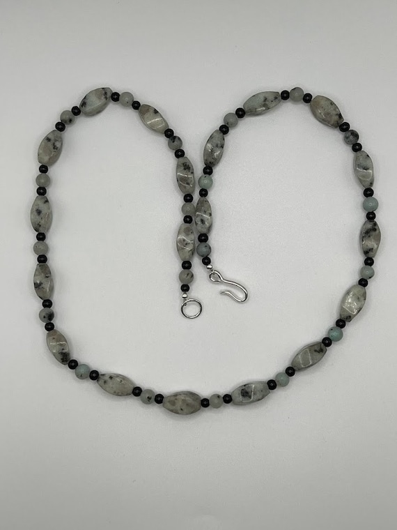 24" sesame jasper necklace