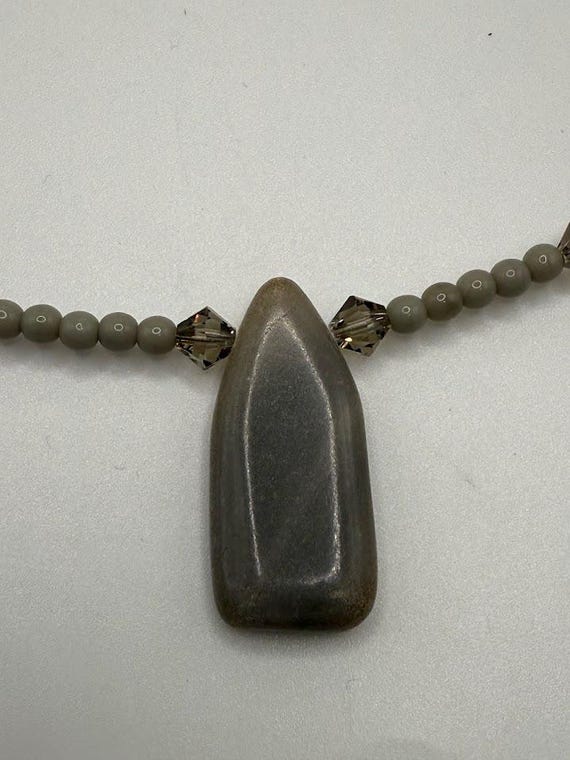21" Picaso marble beaded pendant necklace