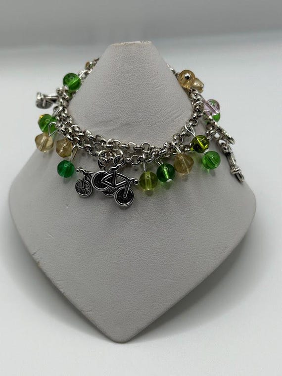6.5" bicycle charm bracelet