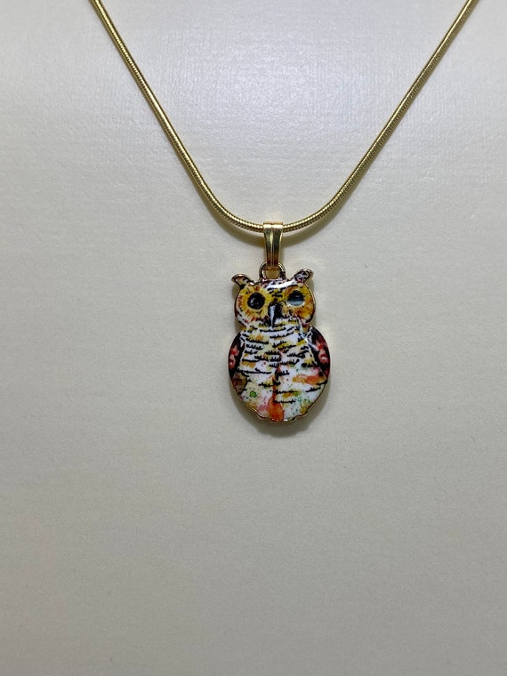 18" owl pendant necklace