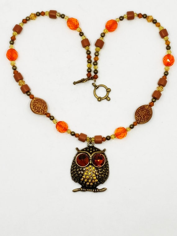 19" owl necklace