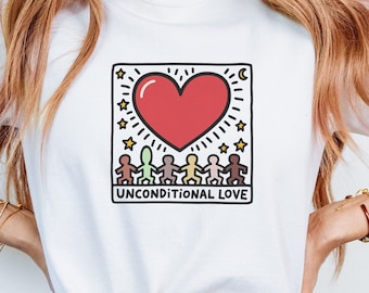 Camiseta de amor incondicional: Pop Art Comfort Colors
