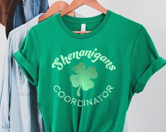 Shenanigans Coordinator shirt | Slainte t-shirt | Shenanigans shirt | St Patrick's Day Tshirts | Couples t-shirt | funny tee | Perfect Gift