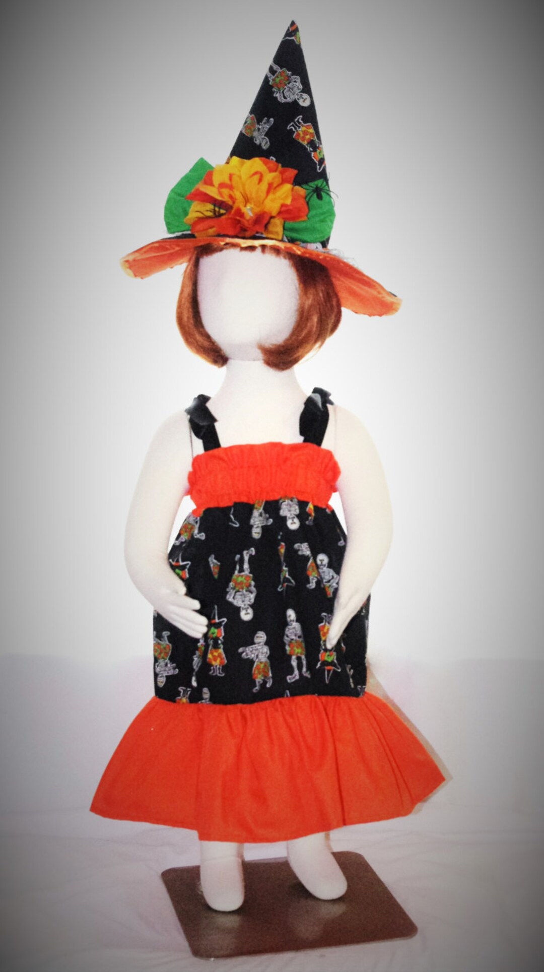Rubie's Official Ombre Witch Girl's Halloween Costume - Child Size Medium (5-6 Years), Dress & Hat Included - View #5