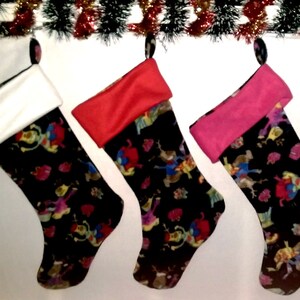 SALE Reindeer Christmas Holiday Stocking Facing Either Way