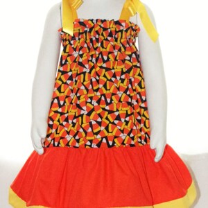 Girls Candy Corn Witch Halloween Costume Sizes 12/18M 24M/2T 3T/4T 5/6