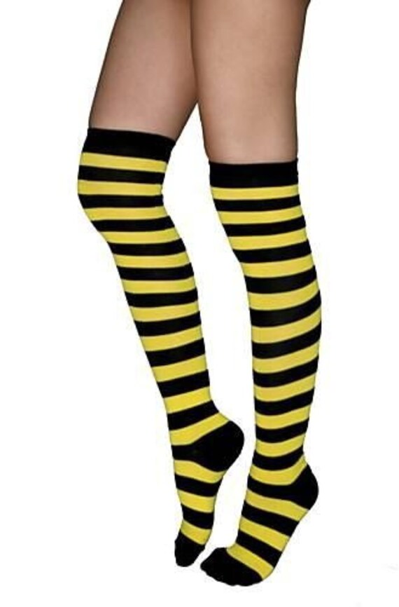 Black and yellow striped socks Clearance