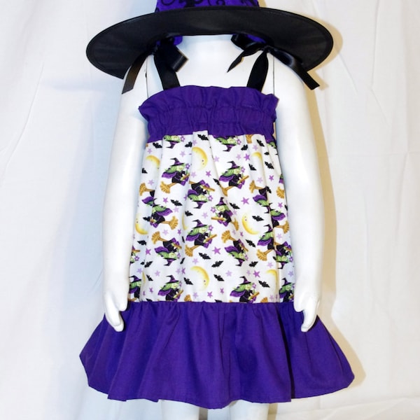 Girls Purple Witch Halloween Costume Sizes 12/18M 24M/2T 3T/4T or 5/6