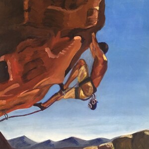 Red Rocks Ascent, fine art print, wall art, arte de escalada en roca, rocas rojas, escalada en roca, aventura