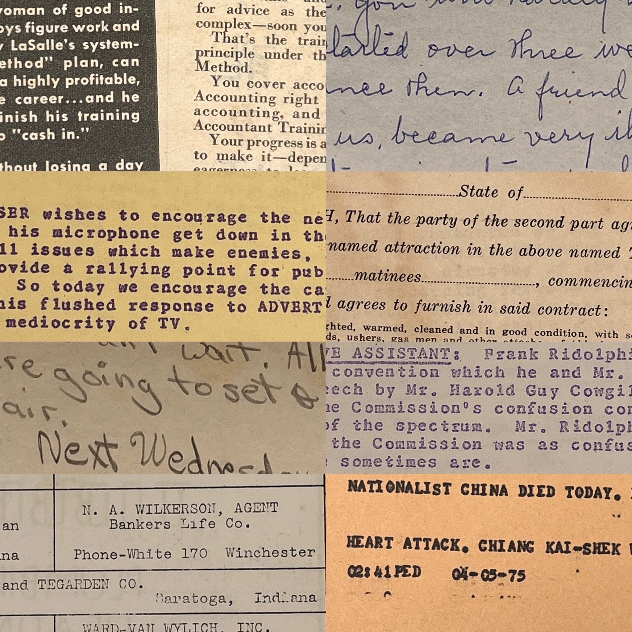 Retro Typed Notes Pack of 20 Vintage Typed / Handwritten Pages Scrapbooking, Craft ...