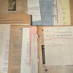 Retro Typed Notes Pack of 20 Vintage Typed / Handwritten Pages | Scrapbooking, Craft ...
