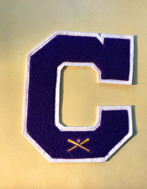 Vintage Varsity Letter Purple "C" Patch | 1950s 19