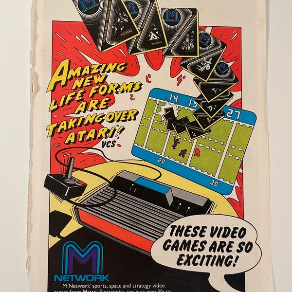 Vintage ATARI / Mattel Magazine Print Advertisement | 1982 | From Comic Book | Retro 1980s Gaming | Frame it! ~ Gift it! | Measures 6.5"x10"