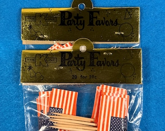 Decorazioni vintage con la bandiera americana / Gadget per la festa del 4 luglio (28 pezzi)