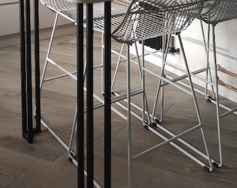 Handcrafted Metal Table Legs: Custom Bar & Island Support