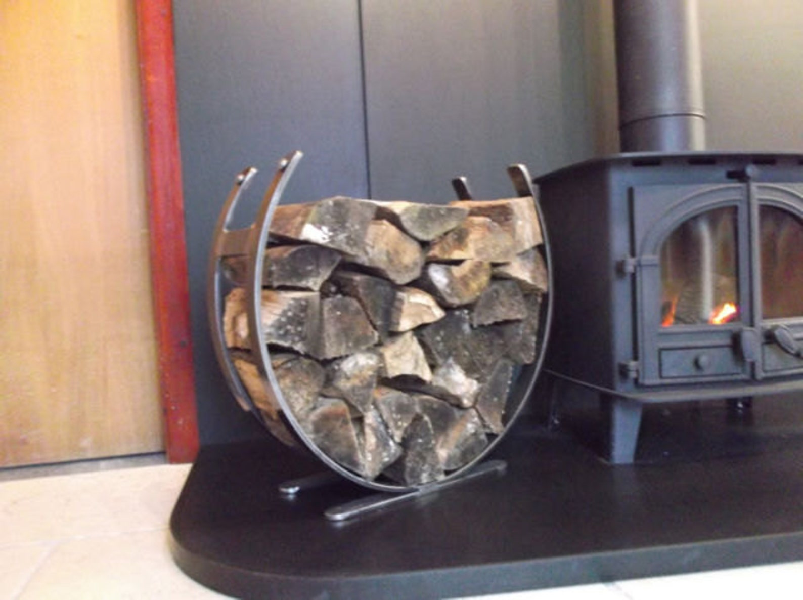 Wrought Iron Log Holder Etsy