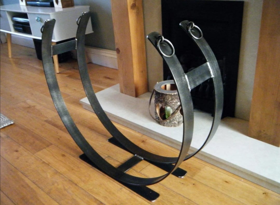 Wrought Iron Log Holder Metal Log Basket Log Storage Etsy UK