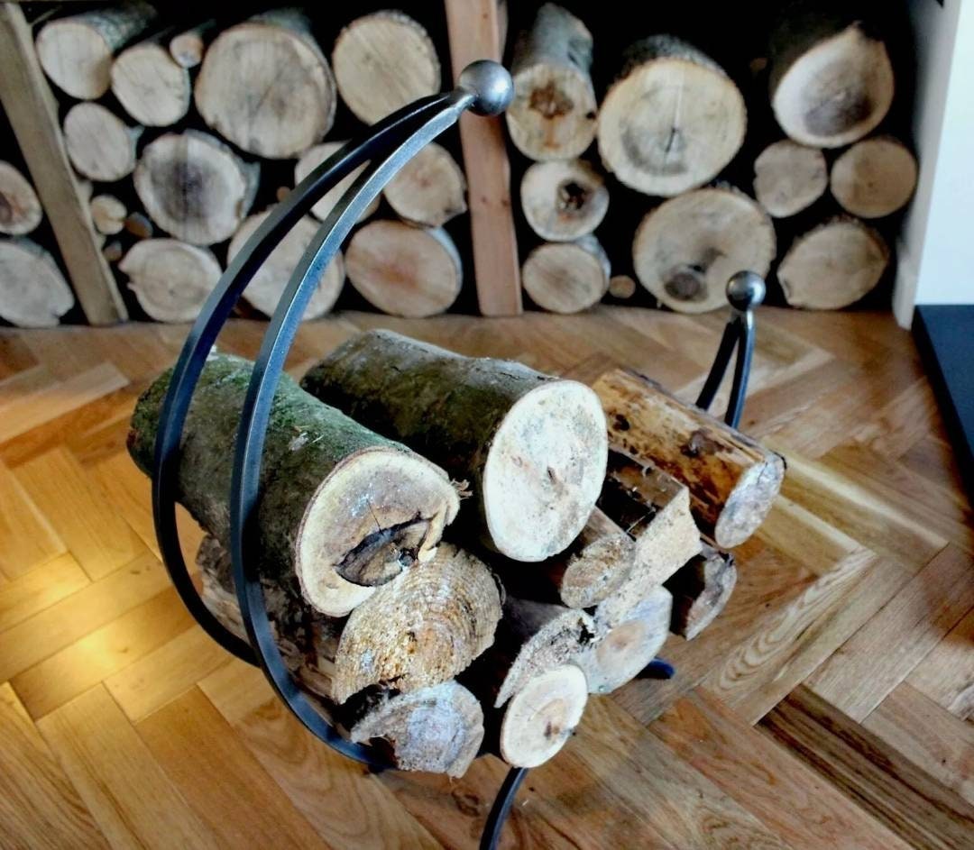 Wrought iron log holder — Iron Cymru